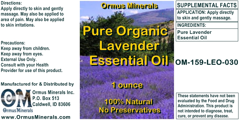 Pure Organic Lavender Essential Oil