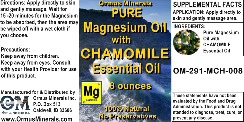 Ormus Minerals - Pure Magnesium Oil with Chamomile Essential Oil